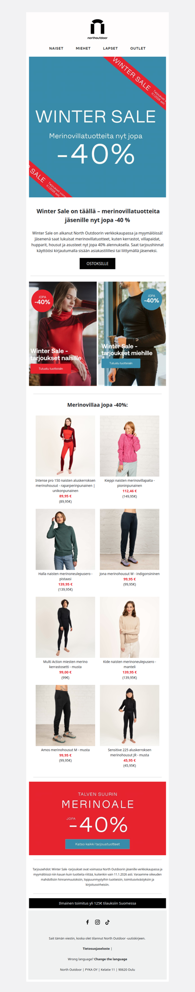 Vain jäsenille: talven suurin merinoale alkaa nyt ❄️