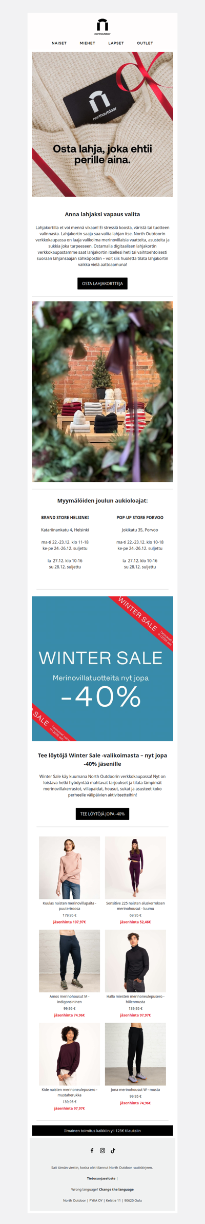 Lahja, joka ehtii aina perille: digitaalinen lahjakortti 🎁