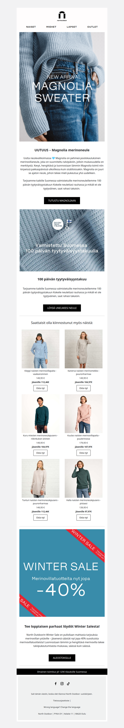 Tutustu Magnoliaan 🩵 Täydellisen muhkea ja lämmin neuleuutuus talveen!