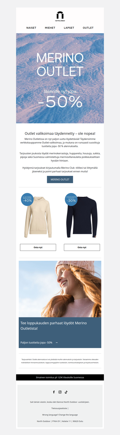 Merino Outlet on täällä – merinosuosikit nyt jopa -50% ❄️