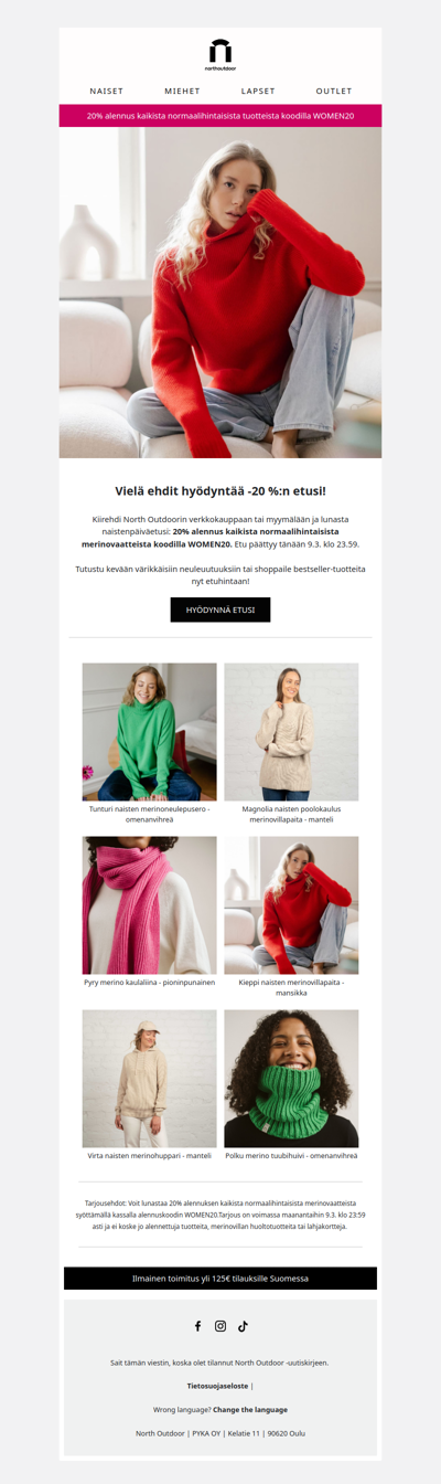 20% etusi on voimassa vielä tänään 🌸