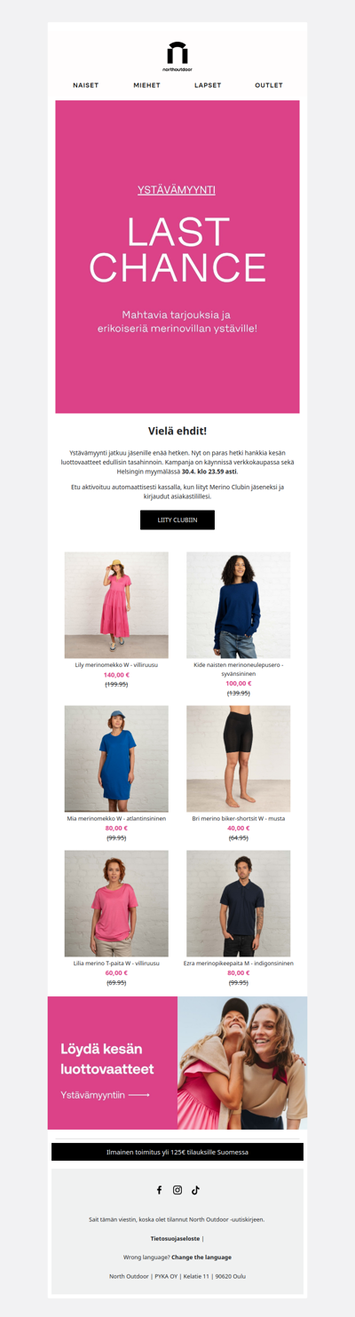 Vielä ehdit - Ystävämyynti päättyy huomenna! ⏰