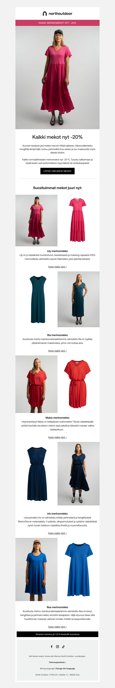 Mekkokesä alkaa nyt 🌼 Merinomekot -20 %