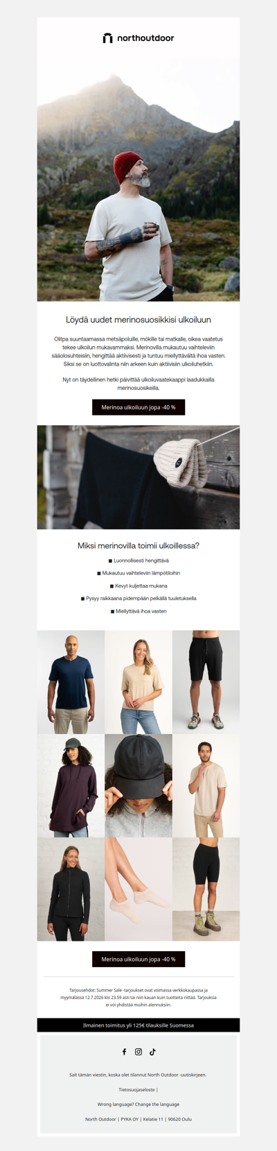 Löydä täydelliset merinovaatteet ulkoiluun!⛰️