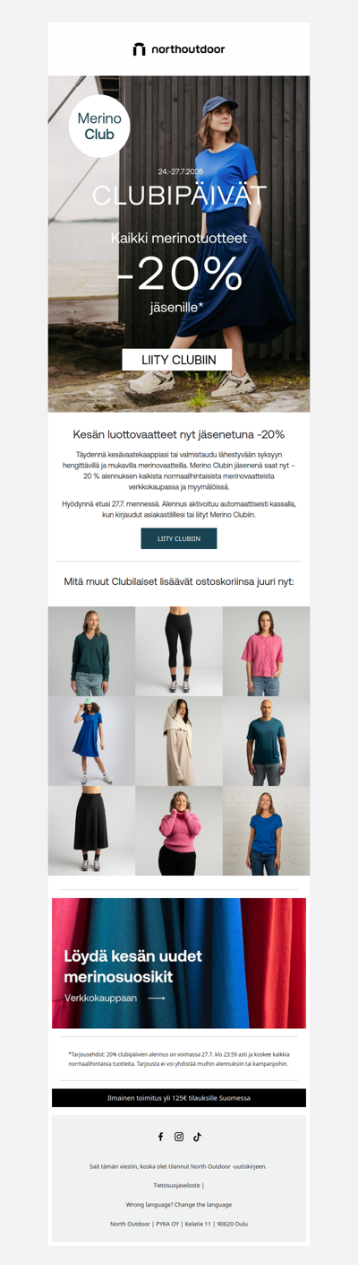 Rajoitetun ajan: Clubilaisille -20% 🐏