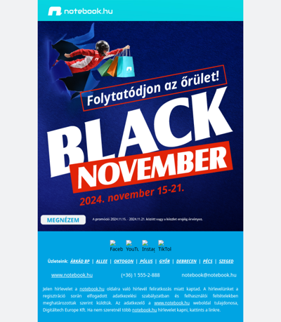 🎉 Black Friday - Folytatódjon az őrület! Ne maradj le a legjobb ajánlatokról! 🎉