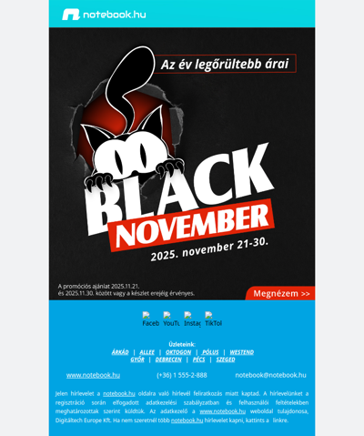 Az év legőrültebb árai most indulnak! 🖤 Black november! 🖤