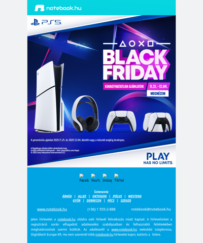 PlayStation Black Friday – kihagyhatatlan ajánlatok PS5-re és kiegészítőkre! ⚡