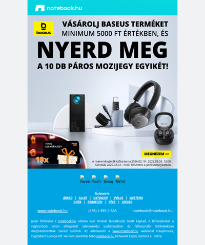 🍿🎬 Nyerj páros mozijegyet!