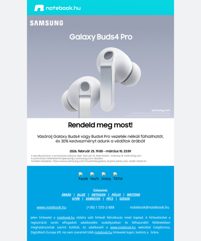 Galaxy Buds4 Pro vezeték nélküli fülhallgató