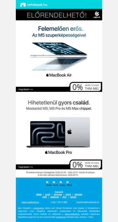 🍏 Az új MacBook generáció - Erő, ami új szintre emel.