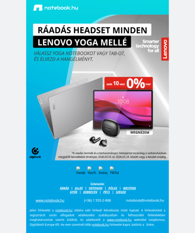 💻🎧 Lenovo Yoga vásárlás mellé ráadás headset.