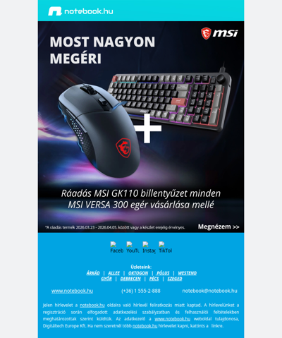 🔥 MSI gamer akció – most nagyon megéri