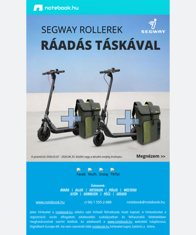 🛴 Városi közlekedés stílusosan Segway-jel