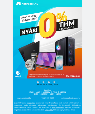 ☀️ Nyári 0% THM ajánlatok