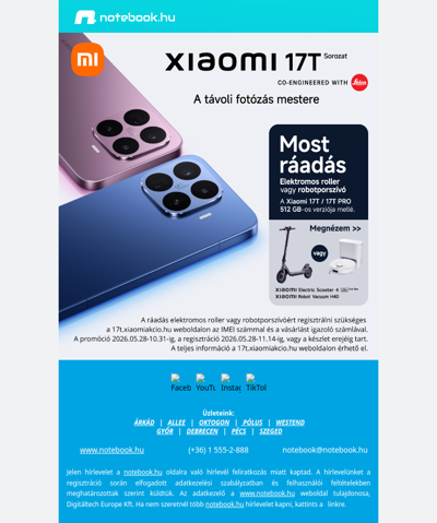 📸 Xiaomi 17T – a távoli fotózás mestere