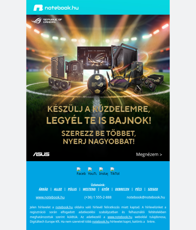 🏆 ASUS ROG nyereményjáték – legyél te is bajnok!