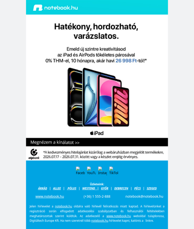 iPad és AirPods – a tökéletes páros most 0% THM-mel 🍎