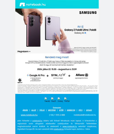Samsung Galaxy Z Fold8 – Rendeld meg most!