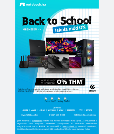 🎒 Back to School: iskola mód ON – tech ajánlatok 0% THM-mel!