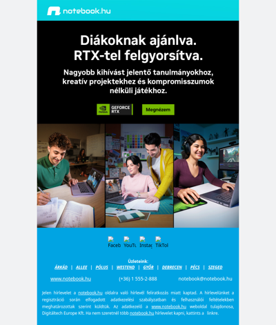 🎓 Diákoknak ajánlva: tanulás, alkotás és gaming GeForce RTX-szel