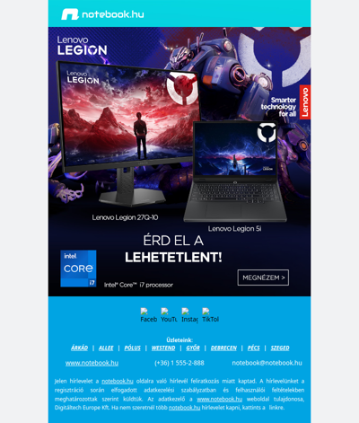 Játékra tervezve: fedezd fel a Lenovo Legion kínálatát!