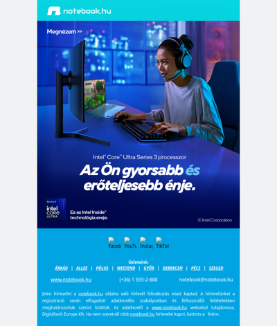 🎮 Intel Core Ultra Series 3 – gyorsabb, erőteljesebb élmény