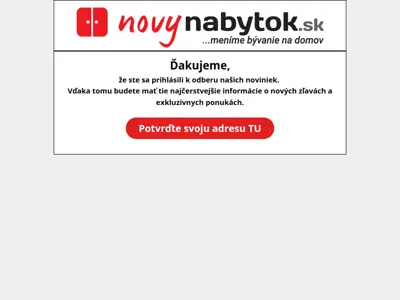 Už len jeden klik. Vitajte vo svete nábytku!