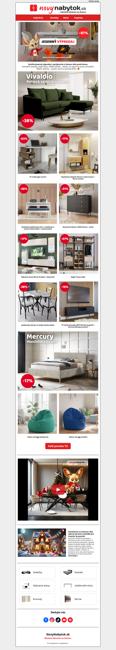 🍂 Jesenný výpredaj, ktorý naladí na vianočnú pohodu