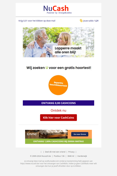 Wij zoeken U voor een gratis hoortest!