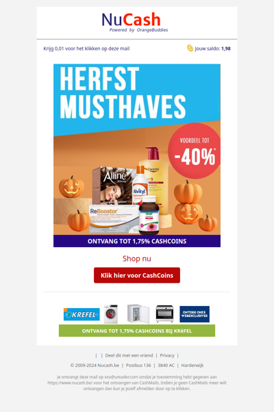 Herfst Must-Haves: Nu met kortingen tot 60%!