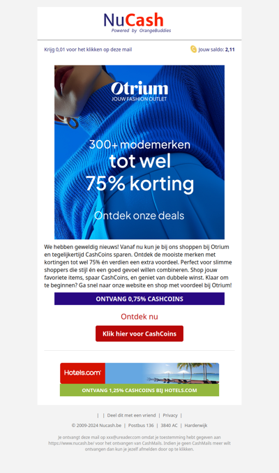 300+ modemerken te wel 75% korting