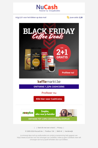 Black Friday coffee deals 2+1 GRATIS!