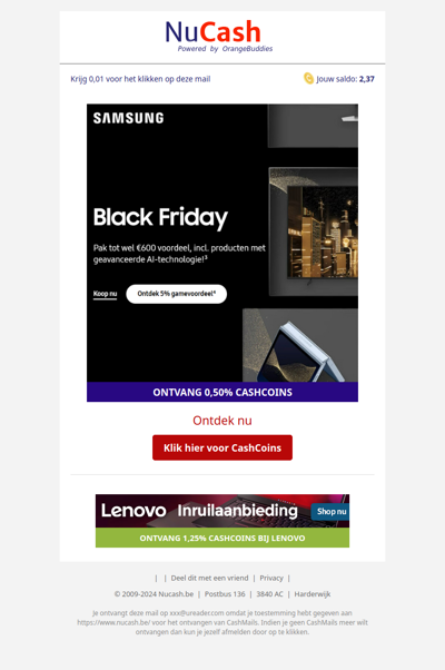 Geniet van de Black Friday deals!