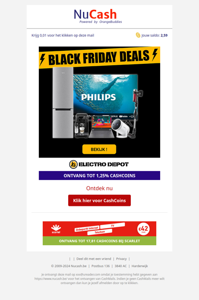 Geniet van de Black friday deals bij Electro Depot