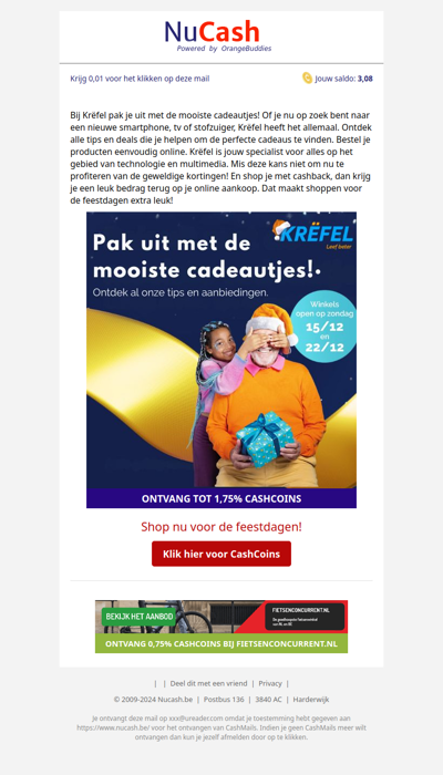 Pak uit met de mooiste cadeautjes! Zie alle deals bij Krëfel