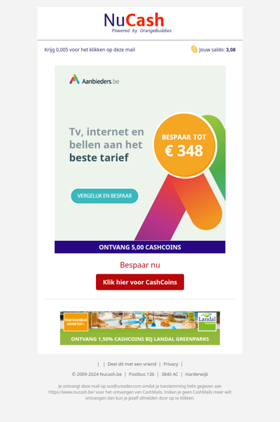 Bespaar tot €348 op tv, internet & bellen