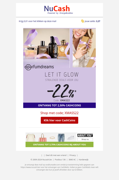 Let it glow! 22% korting op jouw favoriete geurtjes!