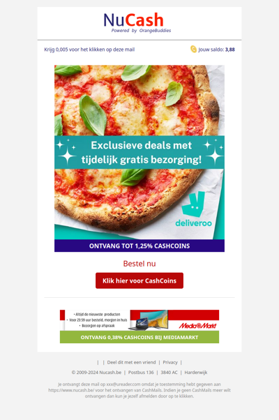 Exclusieve deals en gratis bezorging bij Deliveroo!