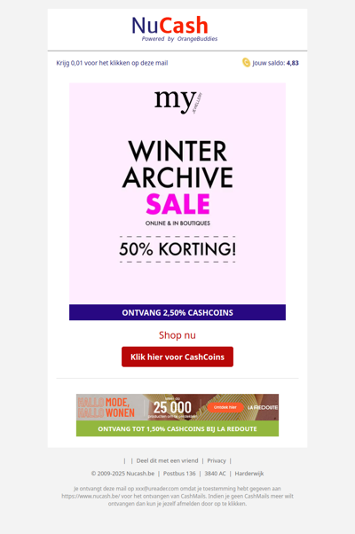 Winter archive sale tot 50% korting