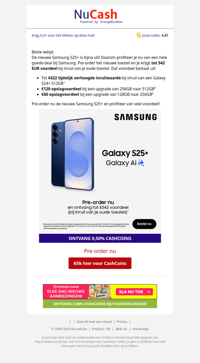 Pre-order nu de Galaxy S25+