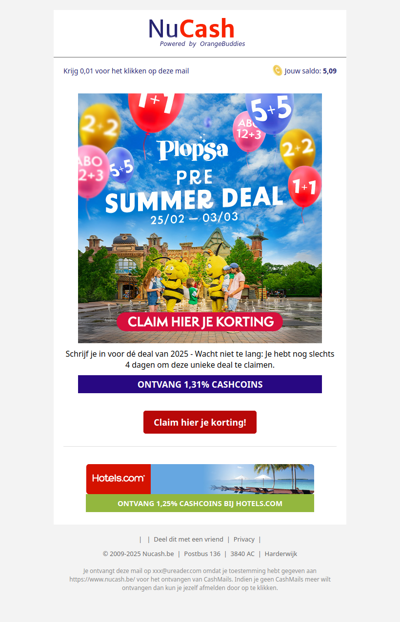 Pre summer sale: onweerstaanbare korting bij Plopsaland