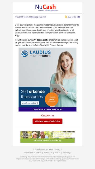 14 dagen gratis proberen: 300 erkende thuisstudies