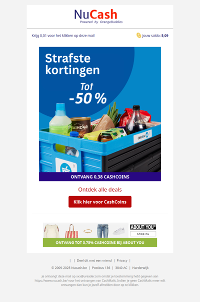 Strafste kortingen tot -50% bij Collect & Go