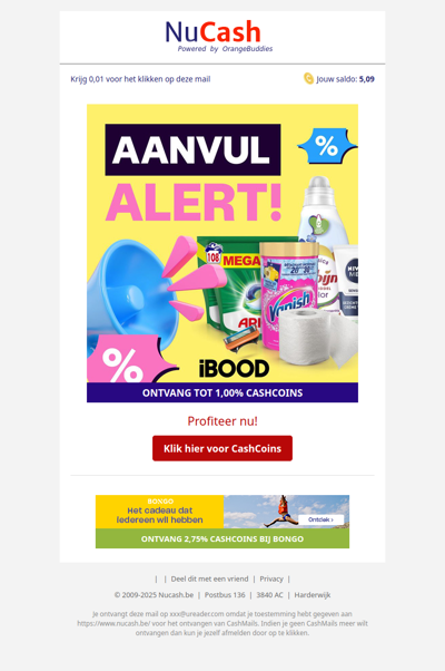 Aanvul Alert bij iBOOD: vul je voorraadkast met dikke kortingen