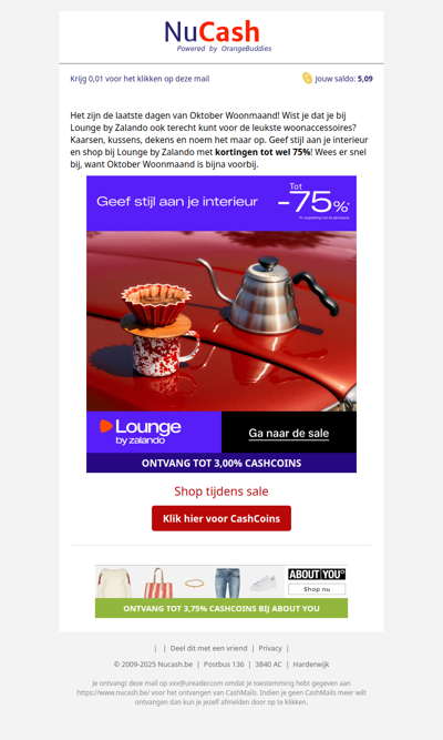 Geef stijl aan je interieur en ontvang tot 75% korting!