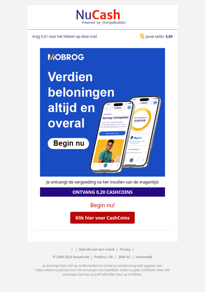 Jouw mening is geld waard! Start nu bij Mobrog