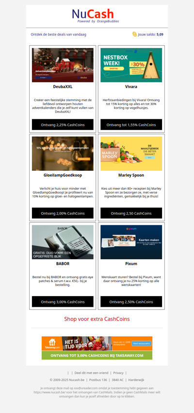 6 nieuwe deals om jouw week mee te beginnen!