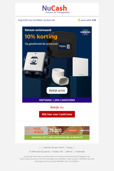 Renson actiemaand: krijg 10% korting op geselecteerde producten