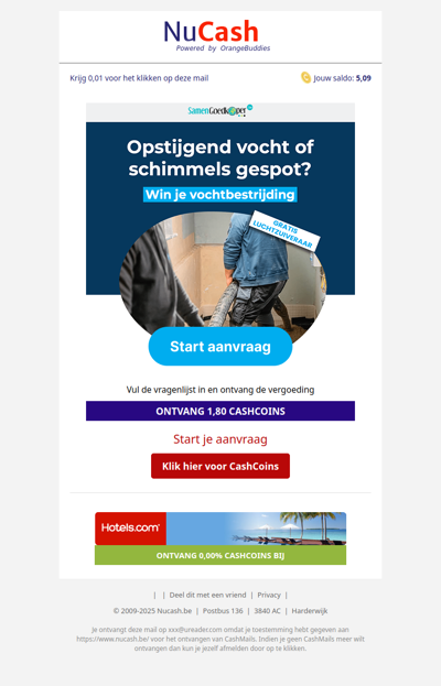 Last van vocht of schimmel? Krijg nu gratis advies!